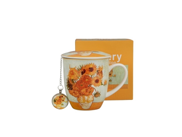 Van Gogh Sunflowers Mug with Ball Infuser