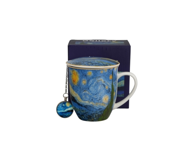 Starry Night Mug with Ball Infuser Van Gogh