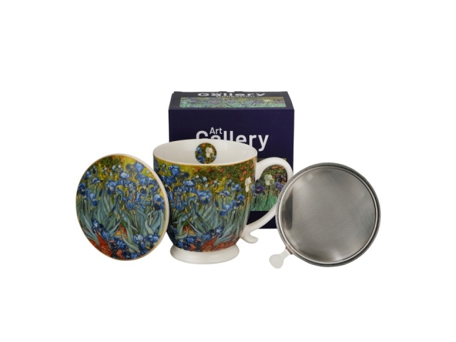 Van Gogh Irises Mug with Infuser