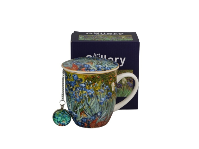 Van Gogh Irises Mug with Ball Infuser